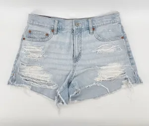American Eagle Strigid Shorts Womens 4 High Waisted Distressed‎ Festival Denim thumbnail 1