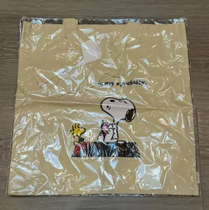 Snoopy and Woodstock beige tote bag thumbnail 1