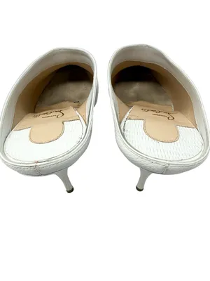 Christian Louboutin Zarli Quart White Leather Pointed Toe Mules Size 39.5 thumbnail 10