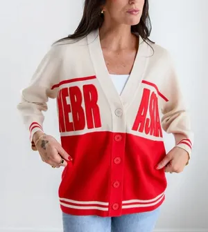 Nebraska Cardigan Red thumbnail 1