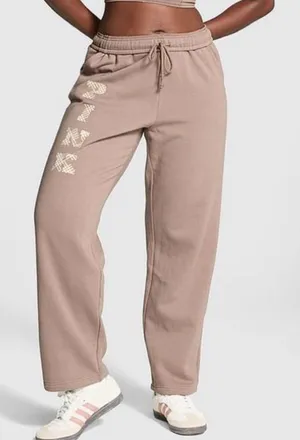 Pink Vs Ivy Fleece Sweatpants Xl thumbnail 1