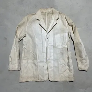 Vintage 1940s Angelica Sanforized Shrunk Doctor Lab Coat Uniform Unisex SZ 40 thumbnail 1