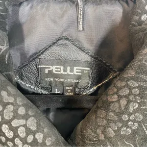Vintage‎ Pelle Genuine Leather Embossed Jacket oversized size large western vtg thumbnail 2