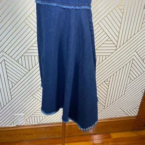 N/Nicholas Denim Flare‎ Side Sleeveless Dress Blue thumbnail 7
