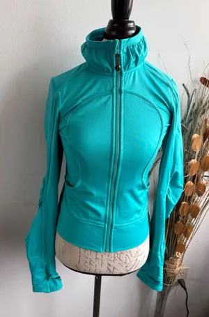 Lululemon Define Jacket Teal‎ Turquoise Full Zip Luon Slim Fit Activewear 2980 thumbnail 1