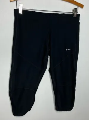 Nike dri-fit running‎ pants below knee black size medium thumbnail 1