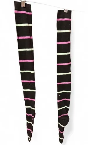 Disney Nightmare Before Christmas thigh-high socks with pink & light Green sripe thumbnail 1