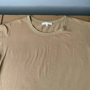 Bohme Minimalist Contemporary Cotton‎ Crew Neck Short Sleeve Top T-shirt Tan Med thumbnail 3