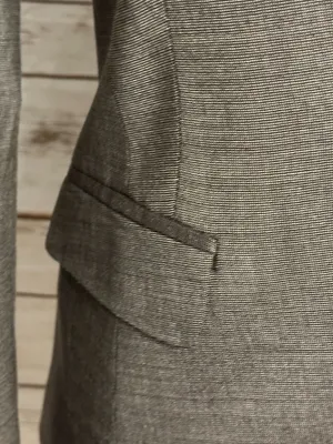 Ann Taylor taupe/brown wool-blend tailored tuxedo-inspired blazer Size 8P thumbnail 5