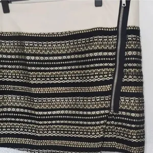 Fab’rik Metallic Gold Black Mini Skirt Women’s Size M | Shimmery‎ Holiday Party thumbnail 3