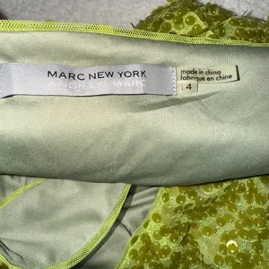 Marc New York Andrew Marc Lime Green Sequin Mini Dress Women's Size 14 NWT thumbnail 4