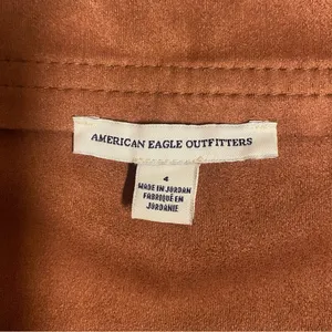 American Eagle miniskirt - camel suede feel like new condition! Juniors. thumbnail 5