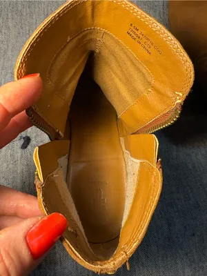 Frye Cognac Leather Ankle Booties with Side Zip Size 8.5 thumbnail 6