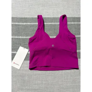 Lululemon Align Tank Top Magenta Purple Nulu Yoga Crop Top Size 4 thumbnail 3