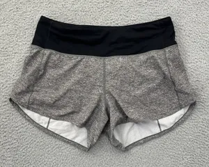 Lululemon Speed Up Shorts Mid Rise 4" Gray Athletic Athleisure Women's 6 thumbnail 1