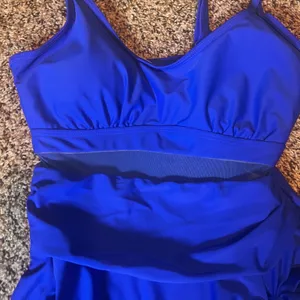 Musemaker Swim Dress One Piece Swimsuit Skirted Blue M thumbnail 3