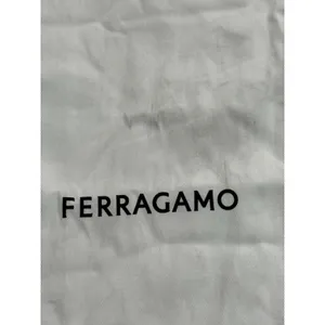 Single Salvatore Ferragamo Off White Canvas Storage Dustbag Cover 16x8 thumbnail 5