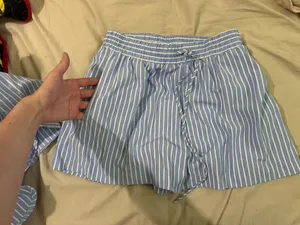 Blue and white striped matching set thumbnail 4
