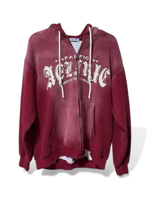 Aelfric Eden vintage washed zip-up hoodie thumbnail 1