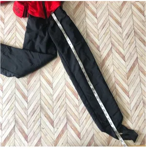 Nils Vintage 1980s red and black skisuit with belt thumbnail 9