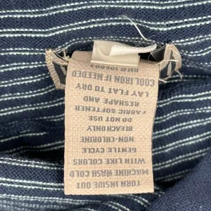 Duluth Trading S'no Sweat Hooded Sweater Navy Blue White Stripes Hoodie Size M thumbnail 8