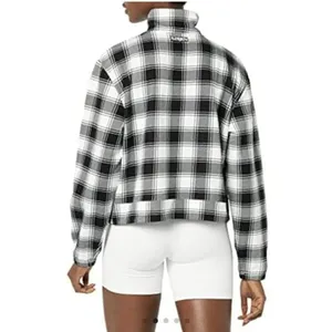 EleVen by Venus Williams Women's One More Time Pullover, B/w Plaid Size XS $138 thumbnail 2