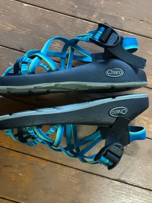 Chaco ZX/2 Classic sandals featuring blue and green patterned straps thumbnail 3