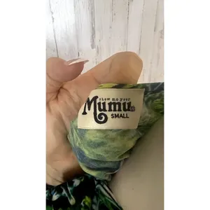 Show Me Your Mumu Women's Small Garrett Green/Pink‎ Floral Sleeveless Mini Dress thumbnail 3