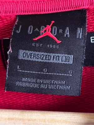 Jordan Red Crewneck Sweatshirt thumbnail 4