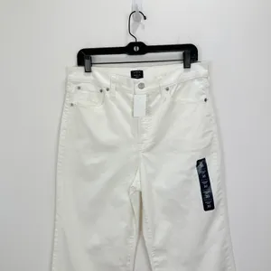 J.Crew Wide Leg Cropped Jean All Day Stretch White Stretch Denim US 30 NWT thumbnail 7