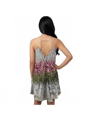 Loveriche Women's Ombre Matte Sequin Cami Slip Dress Summer Y2K Style Size S thumbnail 2