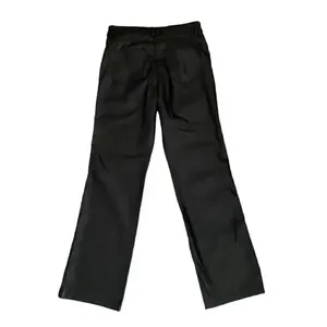 ZARA Faux Leather Pants Black High Waisted Straight Leg SZ 8 #1120 thumbnail 5