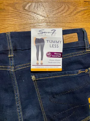 Seven7 Dark Indigo tummyless Jeans NWT size 12 women’s thumbnail 7
