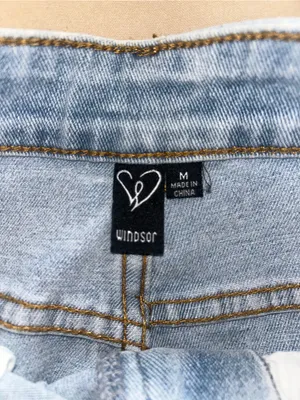 Windsor Light Blue Denim Silver Tassel Shorts thumbnail 3