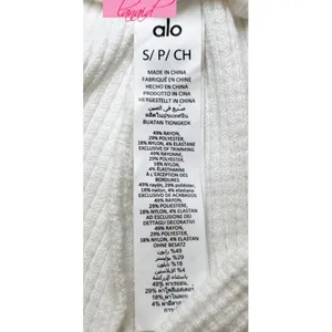 Alo Weekend Escape Joggers Ivory Waffle Thermal High-Rise Waist Cream Sweatpants thumbnail 12