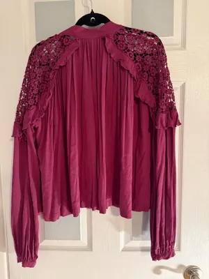 Free People Little Bit of Love in Raspberry thumbnail 6
