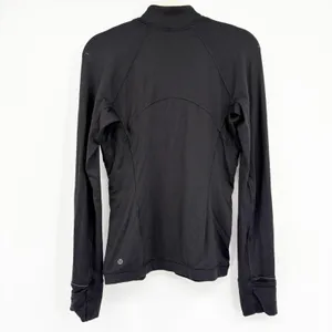 Lululemon Womens Black Its Rulu Run Half Zip Activewear Performance Jacket 8‎ thumbnail 9