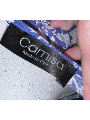 Women's Camisa Blue & White Floral Maxi Dress M-L thumbnail 6