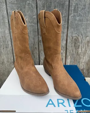 Arizona Maybrook Tan Brown Womans Western Cowboy Boots Size 7.5 Coatal Cowgirl thumbnail 1