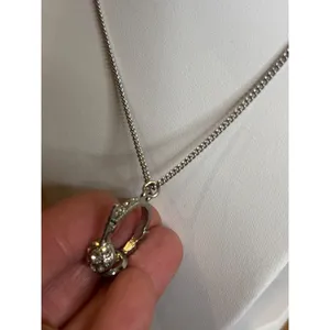 HEADPHONES pendant silver Necklace With Rhinestone-Accented Pendant On Fine Chai thumbnail 12