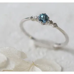 Boutique NEW Dainty Women's Topaz Diamond Simulant‎ S925 Ring Size 6 thumbnail 10