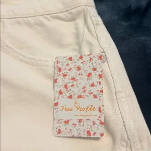 Free People White Denim Button Up Skirt Size 28 thumbnail 3