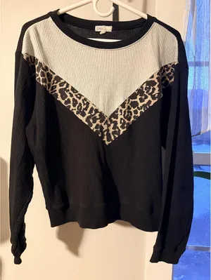 Leopard print l/s thermal sz XL Black thumbnail 1
