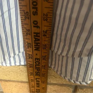 J. Crew Boy Fit Blue White Striped Plaid Button Down Blouse Oxford Top Size 4 thumbnail 5