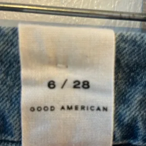 GOOD AMERICAN Womens Blue Denim Flare Jeans Size‎ 6 28 Distressed High Rise thumbnail 7