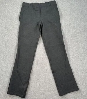 Quince Ponte Straight Leg Pant Women's X-Small Petite Charcoal Gray Pull On thumbnail 1