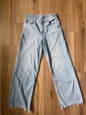 american eagle jeans high rise baggy wide leg thumbnail 1