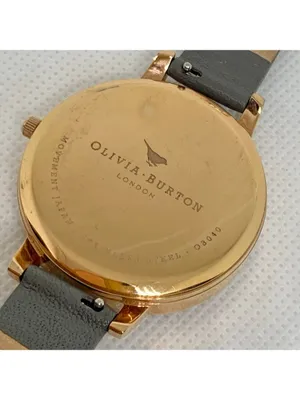 Olivia Burton women watch grey floral dial rose gold tone 38mm leather running thumbnail 5