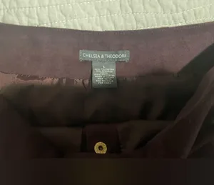 Dark Purple Button Up Skirt Size L thumbnail 2