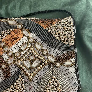 Vintage Beaded Crossbody Purse Bag thumbnail 2
